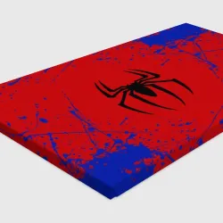 Холст прямоугольный Spider man синие брызги красок на красном костюме - фото 2