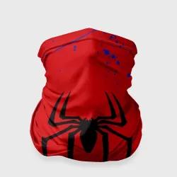Бандана-труба 3D Spider man синие брызги красок на красном костюме