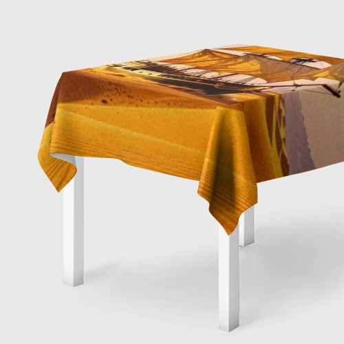 Скатерть 3D Песчаный парусник