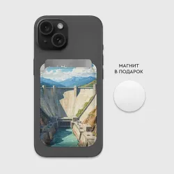 Картхолдер Magsafe магнитный Плотина у горных рек - фото 2