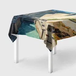 Скатерть 3D Плотина у горных рек