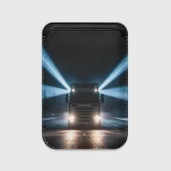 Картхолдер Magsafe магнитный Ночной грузовик Scania на трассе