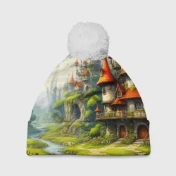 Шапка 3D c помпоном Гном-крот