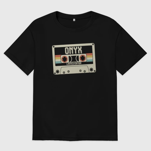 Женская футболка хлопок Oversize Onyx tape