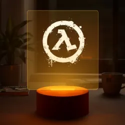Светильник-ночник Half-Life лямбда белые брызги красок - фото 2