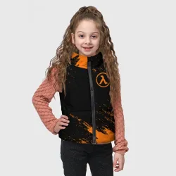 Детский жилет утепленный 3D Half-Life брызги красок лого на груди - фото 2