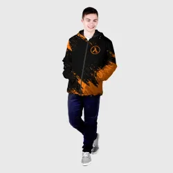 Мужская куртка 3D Half-Life брызги красок лого на груди - фото 3