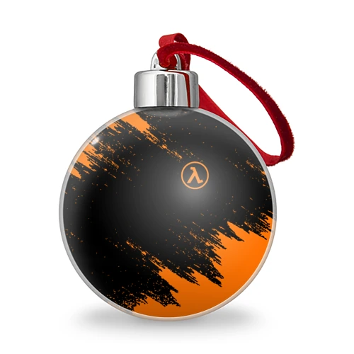 Ёлочный шар Half-Life брызги красок лого на груди