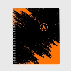 Тетрадь Half-Life брызги красок лого на груди