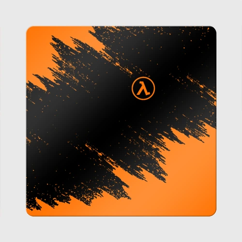 Магнит виниловый Квадрат Half-Life брызги красок лого на груди