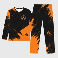 Мужской костюм для дома 3D Half-Life брызги красок лого на груди
