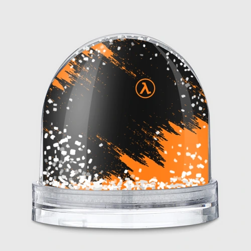 Игрушка Снежный шар Half-Life брызги красок лого на груди
