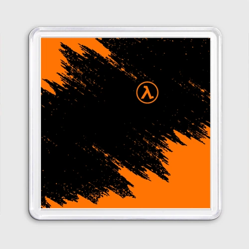Магнит 55*55 Half-Life брызги красок лого на груди