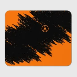 Прямоугольный коврик для мышки Half-Life брызги красок лого на груди