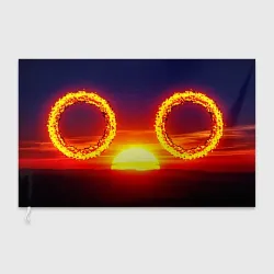 Флаг 3D Двойной закат