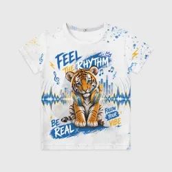 Детская футболка 3D Little tiger