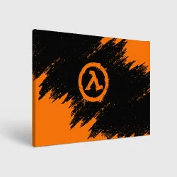 Холст прямоугольный Half-Life lambda брызги красок