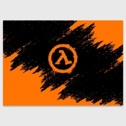 Поздравительная открытка Half-Life lambda брызги красок