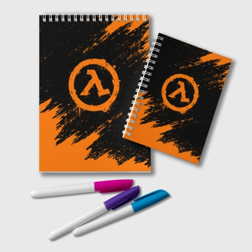 Блокнот Half-Life lambda брызги красок