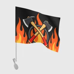 Флаг для автомобиля Символ пожарной охраны