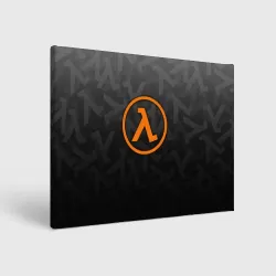 Холст прямоугольный Half-Life pattern lambda black gray