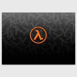 Поздравительная открытка Half-Life pattern lambda black gray