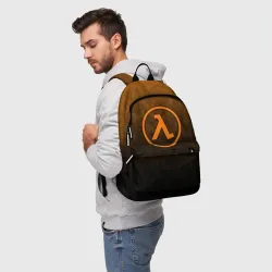 Рюкзак 3D Half-Life orange pattern lambda  - фото 2