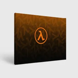 Холст прямоугольный Half-Life orange pattern lambda 