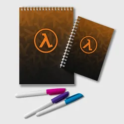 Блокнот Half-Life orange pattern lambda 