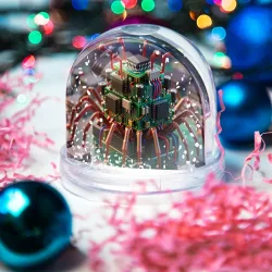 Игрушка Снежный шар Муравейник из микросхем - фото 2