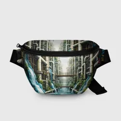 Поясная сумка 3D Трубы и водопады