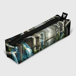 Пенал школьный 3D Трубы и водопады