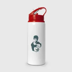 Бутылка для воды с трубочкой Bruce Lee kung-fu