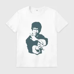 Мужская футболка хлопок Bruce Lee kung-fu
