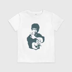 Детская футболка хлопок Bruce Lee kung-fu