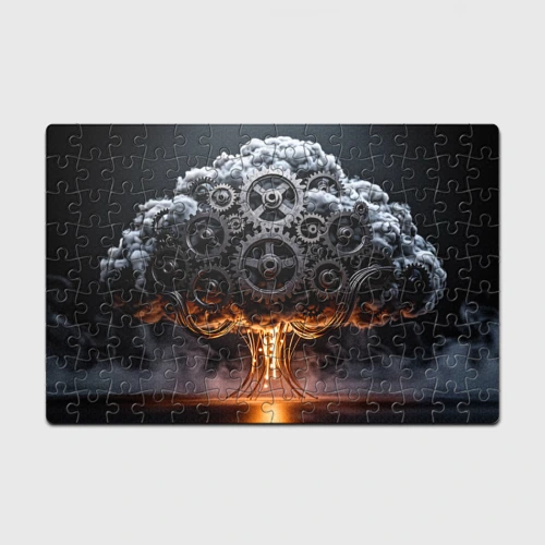 Головоломка Пазл магнитный 126 элементов Механический мозг