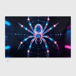 Флаг 3D Неоновый паук