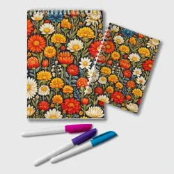 Блокнот Букет ромашек и хризантем