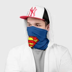 Бандана-труба 3D Superman синий костюм супергероя - фото 2