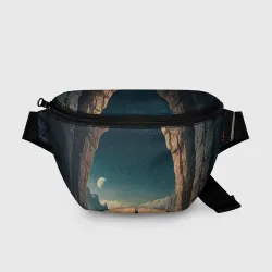 Поясная сумка 3D Ночной пейзаж из пещеры