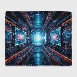 Плед 3D Киберпанккоридор