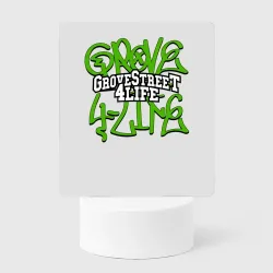 Светильник-ночник GTA San Andreas grove street 4 life граффити стиль банды