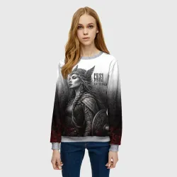 Женский свитшот 3D Сила внутри воительница - фото 2
