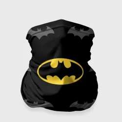 Бандана-труба 3D Batman classic logo gray pattern