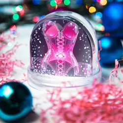 Игрушка Снежный шар Неоновый корсет - фото 2
