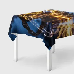 Скатерть 3D Футуристический шлем с разрядами