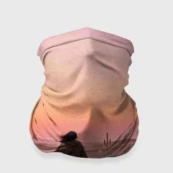 Бандана-труба 3D Пустыня и силуэт девушки