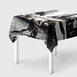 Скатерть 3D Антигравитация: скейтборд парит над трещиной