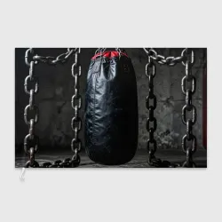 Флаг 3D Боксёрская груша в спортзале
