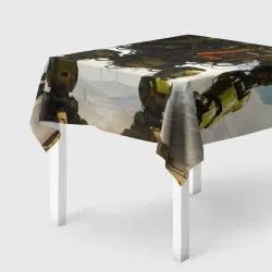 Скатерть 3D Гигантский мех в постапокалиптическом мире